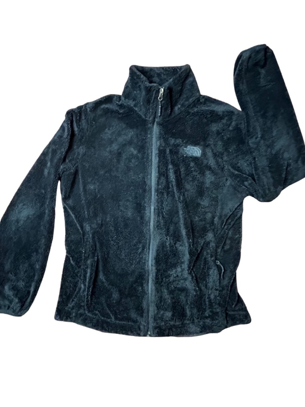 The North Face Osito Fleece Jacket Women’s Large Black Plush Full Zip